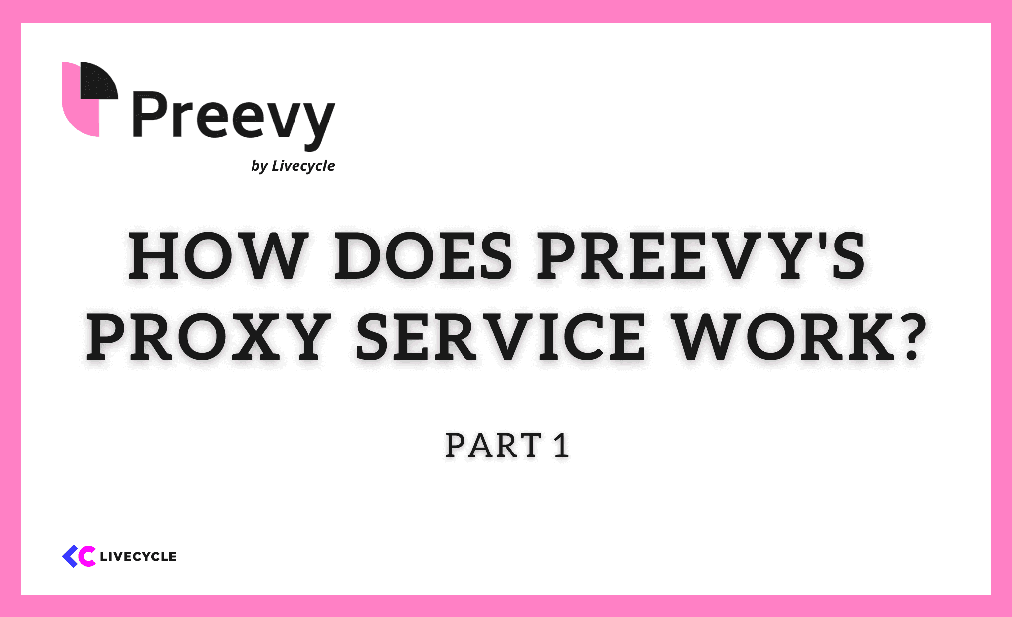 How does Preevy's Proxy service work? 