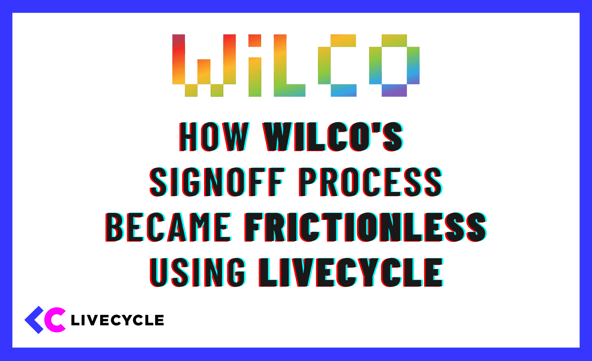 How Wilco's cross-functional signoff process became frictionless using Livecycle